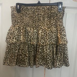 Preppy Ruffle Cheetah Print skirt